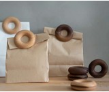 Wooden Doughnut  Sealing Clips for Food and Snack Bag,6pcs
