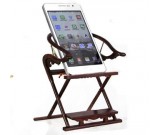 Wooden Folding Chair Cell Phone Stand Holder