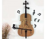 Wooden  Guitar Shaped  Wall Clock