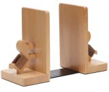 Wooden Horse Bookends with Coins slot- 1 Pair
