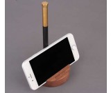Wooden iPhone Cell Phone Desk Stand Holder With Pen Stand