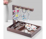 Wooden Jewelry Stand  Storage Necklaces Bracelets Earrings Holder Organizer 