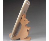 Wooden Kangaroo  Shaped Mobile Phone iPad Holder Stand