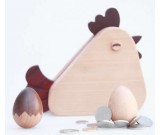 Wooden Roly-poly Magnetic Egg Paper Clip Holder Push Pin Holder  Dispenser Holder