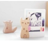 Wooden Miniature Animal Place Card Holders Photo Card Holders,Set of 4