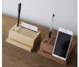 Wooden Multi-Function Desk Organizer for Pen/Pencil,Business Card 