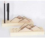 Wooden Pen/Pencil Holder with Cell Phone Stand for Desk