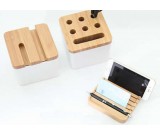 Bamboo Plastic Multi-function Desk Organizer Storage Box