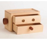 Wooden Robot 2 Drawer Storage Organizer 