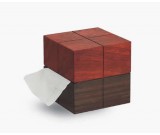 Wooden Rubik's Cube Desk Roll Paper Holder