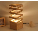 Wooden Table Lamp Modern Style Hardwood Bedroom Living Room Bedside Desk Lamp