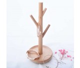Wooden Tree Earrings Necklace Jewelry Display Stand Rack Holder 