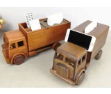 Handmade Wooden Truck Tissue Box 