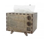 Wooden TV Tissue Box Cover Decorative Tissue Box Holder 