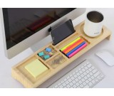 Wooden Desktop Organizer Over the Keyboard