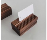 Pure Wood Black Walnut Office Business Card Holder Wooden Pen Holder