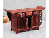 Retro Mini Rosewood Desk Shape Storage Box Jewelry Wood Organize