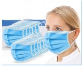 Disposable Medical Protective Mask Three Layer Nonwoven Filter of prevention air-borne droplets 50 pc 