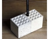 Cube 16 slots Multi-Functional Concrete Pen Pencil Stand 