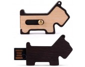 16G Wooden Dog USB Flash Drive