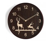 Beautiful elk christmas festival decoration wooden wall clock