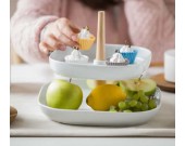  2-Tier Ceramics Fruit Bowl