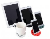2pcs Silicone Coaster Cell Phone iPad Stand Holder