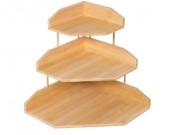 3-Tier Bamboo Wooden Corner Shelf