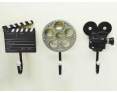 3Pcs Film Action Scene Art Coat Hook Wall Hangers