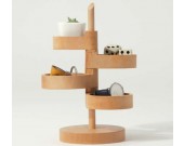 4 Tier Wooden Office Desk Organizer