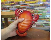 Fun red crayfish handmade leather coin purse