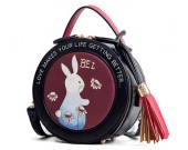 Cute Cartoon Rabbit Round Handbag Shoulder Bag