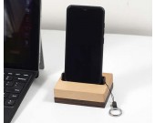 Fashion wooden mobile phone charging stand Black walnut beech phone holder