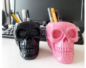 Personalized punk style skull pen holder storage holder