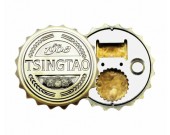 Fun kitchen beer cap bottle opener with refrigerator magnetic