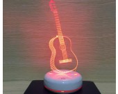 Beautiful colorful guitar night light warm gift