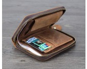 Vintage handmade premium cowhide leather wallet