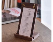 Classic Black Walnut Wooden Writing Board Menu Display Board File Holder Clipboard