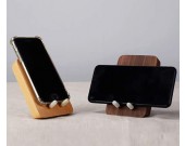 Classic Wood Brass Combined With Mobile Phone Holder Black Walnut Wood Ipad Stand