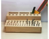 Creative multiple holes pen holder & tools organize wooden storage box 61-hole 