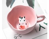 Cute Three-dimensional Little Cow Ceramic Coffee Cup