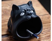 Funny Big Mouth Bulldog Ceramic Ashtray