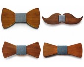 Adjustable Classic Wooden Bow Tie