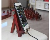 Adjustable Handmade Wooden Desktop Cellphone Tablet Stand Holder for Cellphones, iPhone 