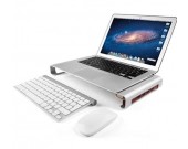 Aluminum Alloy Monitor Stand  with 4-USB Hub  for iMac Macbook Computer 