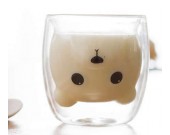 Animal Emoticons  Glass Coffee Cup