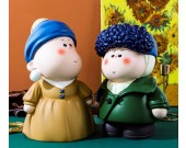 Artistic Countryside Man And Woman Piggy Bank