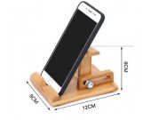 Bamboo Adjustable Multi-Angle Cell Phone iPad Stand Holder