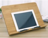 Bamboo Adjustable Reading Rest holder Cookbook Cook Stand / iPad & Tablet Holder 