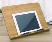 Bamboo Adjustable Reading Rest holder Cookbook Cook Stand / iPad & Tablet Holder 